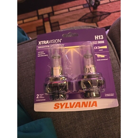 Sylvania Xtra Vision H13 9008 12.8V, 55 Two Bulbs Head Light Replacement -- NEW - Picture 1 of 3